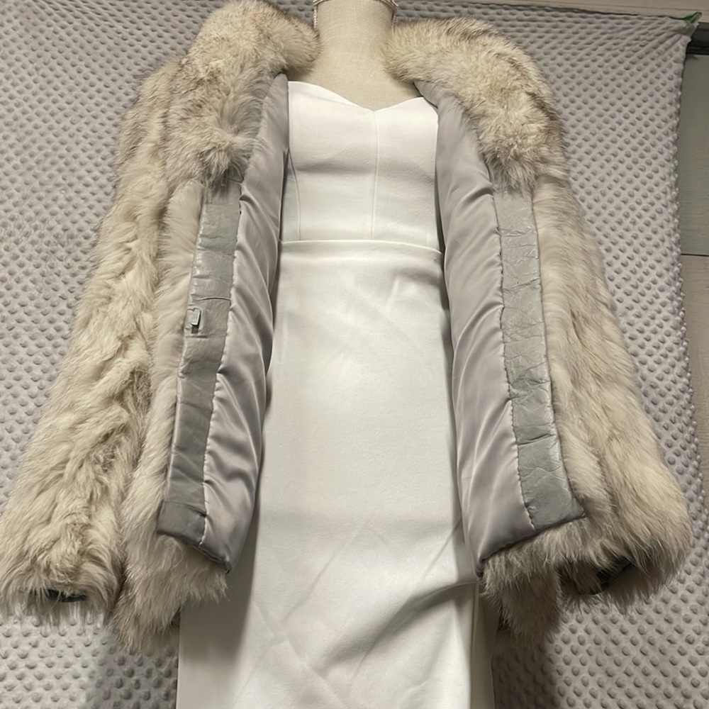 Saga Fox Guaranteed Quality Silver Fox Fur Coat